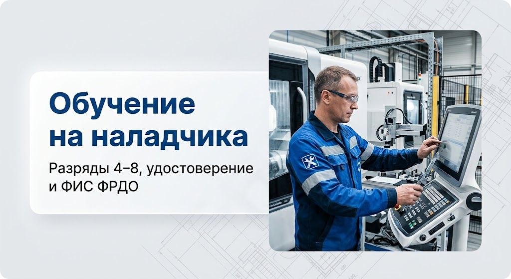 Обучение на наладчика с нуля: официальное удостоверение и ФИС ФРДО